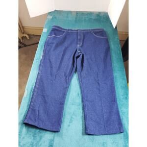 Basic Editions Jeans Sz 42x24 Mens Blue Stretch Pants Hook & Eye Straight NWD